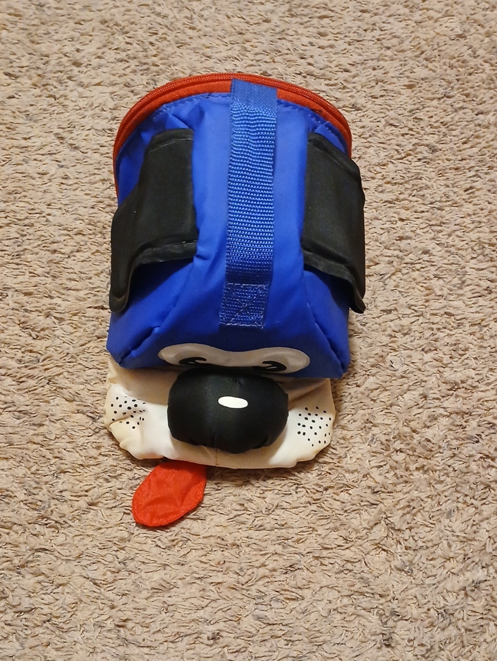 Rubbermaid Blue and Black Dog Face  Pouch with Red Trim